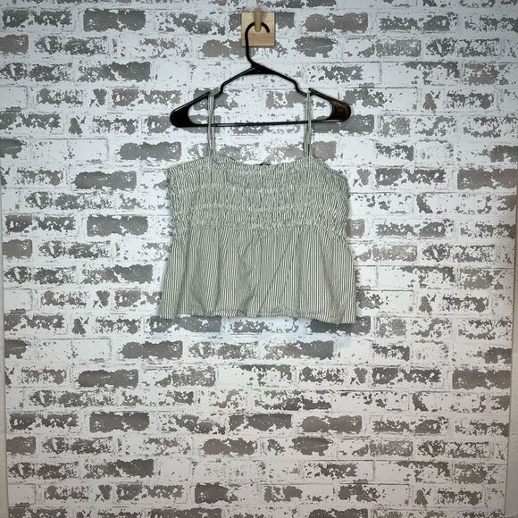 American Eagle | women striped cropped tank top - Picture 9 of 9